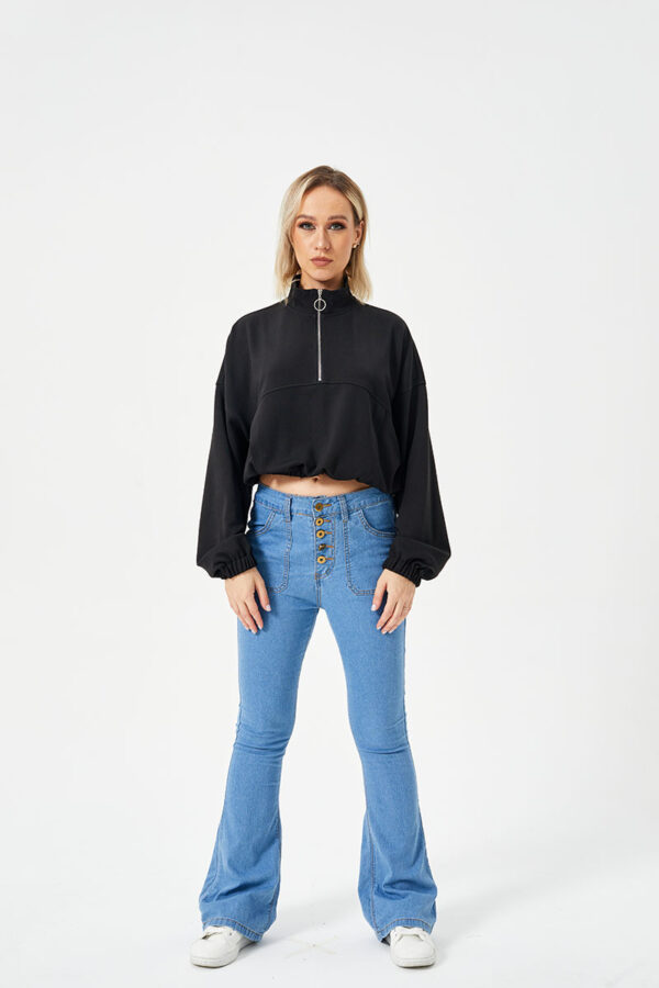 Women’s Loose Half Zipper Sweatshirt