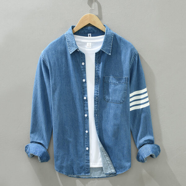 Men's Bar Loose Denim Shirt