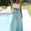 Simplee Solid Wide Leg Pants 11