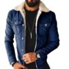 Men's Lamb Wool Denim Jacket