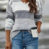 Women's V-neck Pullover Sweater