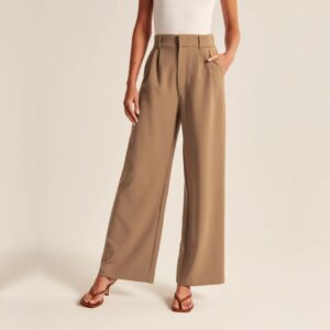 High Waist Tailored Loose Pant