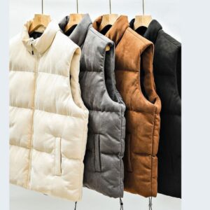 Men’s Stand Collar Cotton-padded Vest