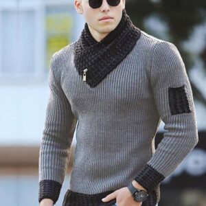 Turtleneck Knit Pullover Sweater