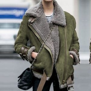 Women’s Faux Sheepskin Wool Jacket