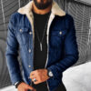 Men's Lamb Wool Denim Jacket