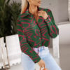 Women’s Floral Print Casual Long Sleeve Shirt