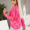 Women’s Floral Print Casual Long Sleeve Shirt