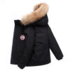 Men's Fox Fur Collar Mid-length Coat