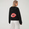 Women’s Red Lip Print Hoodie