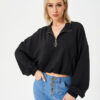 Women’s Loose Half Zipper Sweatshirt