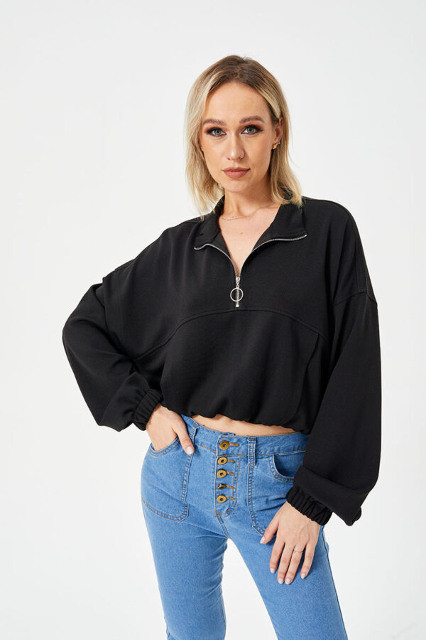 Women’s Loose Half Zipper Sweatshirt